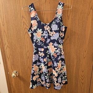 Blue foral dress